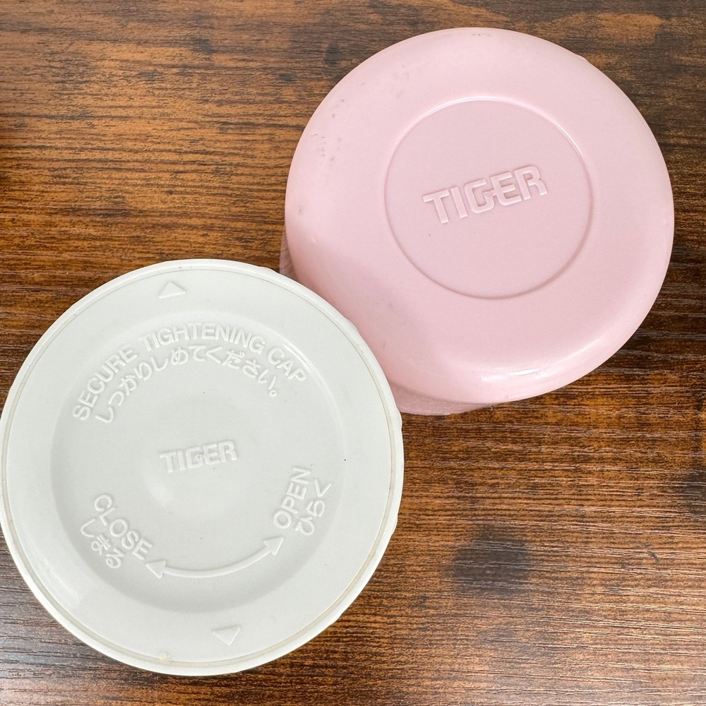 Tiger Vacuum Bottle 0.4L Stainless Steel Pink Joyful Day Airplane Japan Kidcore - Picture 7 of 9